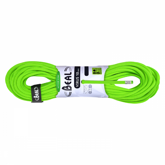 Single climbing rope coil